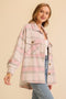 Pink & Gray Dream Big Soft Plaid Shacket