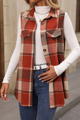 Pretty In Plaid Vest - FINAL SALE