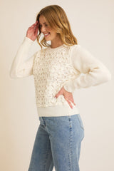 Holiday Flowers Crochet Sweater