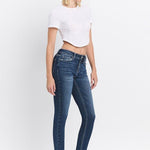 Lovervet Midrise Cuffed Skinny Jeans - The Nines