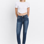 Lovervet Midrise Cuffed Skinny Jeans - The Nines