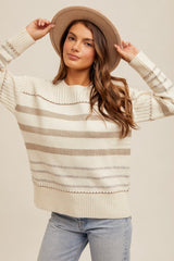 Running On Espresso Striped Sweater