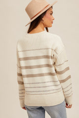 Running On Espresso Striped Sweater