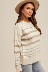 Running On Espresso Striped Sweater