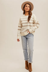 Running On Espresso Striped Sweater