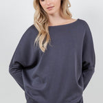 Scuba Long Sleeve Dolman Tops - 2 Colors! - The Nines