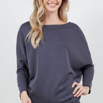 Scuba Long Sleeve Dolman Tops - 2 Colors! - The Nines