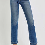 Risen Mid Rise Distressed Straight Jeans - FINAL SALE! - The Nines