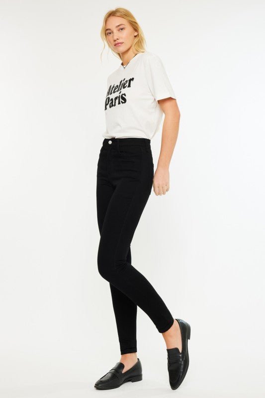 Kan Can Black High Rise Skinny Jean - The Nines