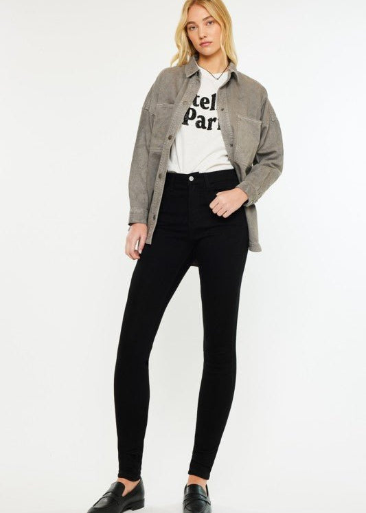 Kan Can Black High Rise Skinny Jean - The Nines