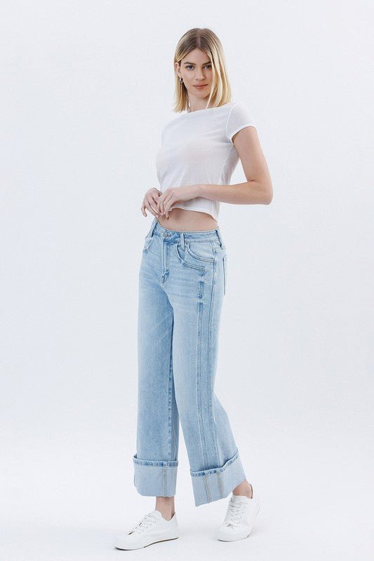 Flying Monkey High Rise Cuffed Jean - The Nines