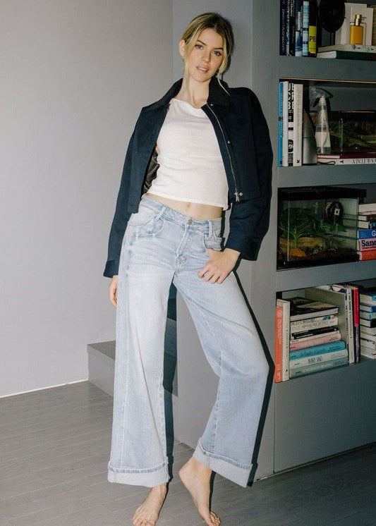 Flying Monkey High Rise Cuffed Jean - The Nines
