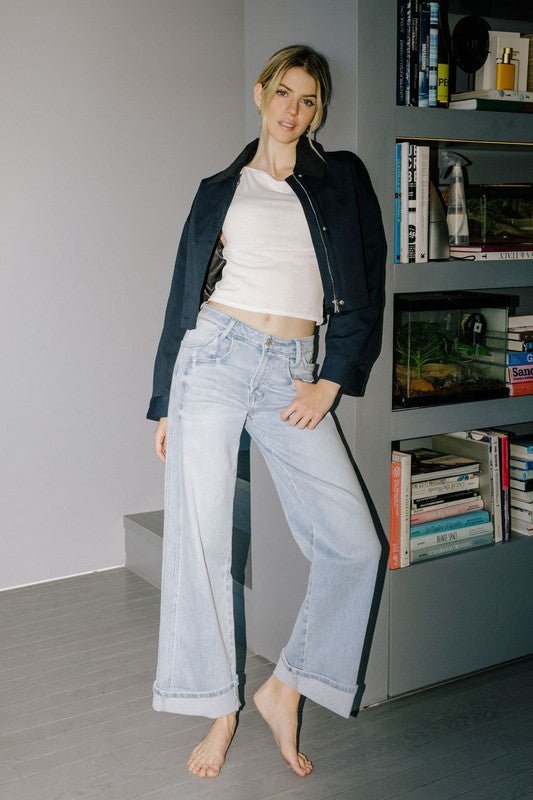 Flying Monkey High Rise Cuffed Jean - The Nines