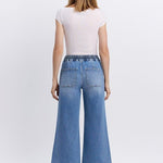 Vervet Drawstring High Rise Wide Leg Jean - The Nines