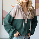 Hunter Green Ribbed Hoodie - The Nines