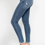 Judy Blue High Waist Skinny Destructed Shark Bite Hem - The Nines