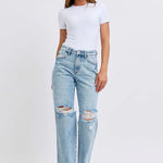 Judy Blue High Waist Magic Destroy 90's Straight Jeans - FINAL SALE! - The Nines