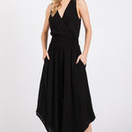 Solid V - neck Jumpsuit - 2 colors! - The Nines