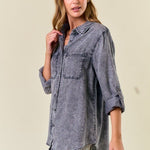 Chambray Button Tops - 2 Colors! - The Nines