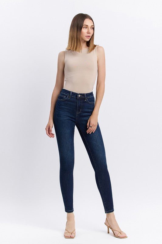 Dark Wash Vervet High Rise Ankle Skinny - The Nines