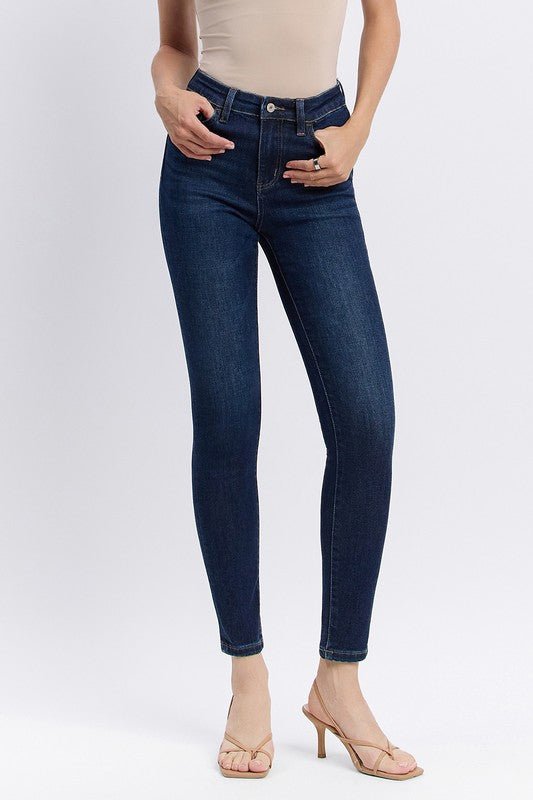 Dark Wash Vervet High Rise Ankle Skinny - The Nines