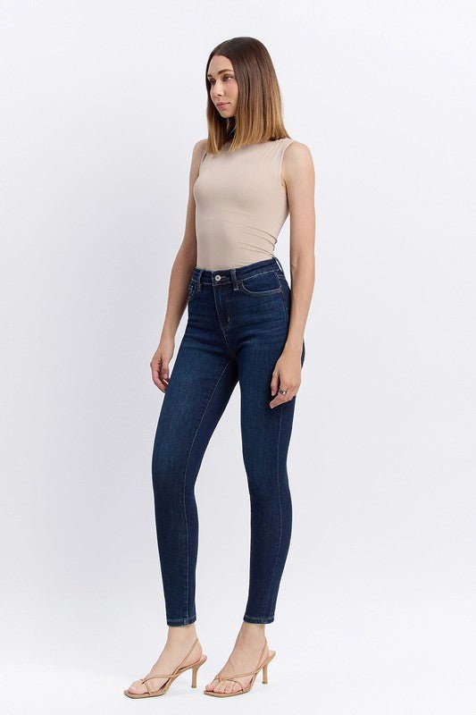 Dark Wash Vervet High Rise Ankle Skinny - The Nines