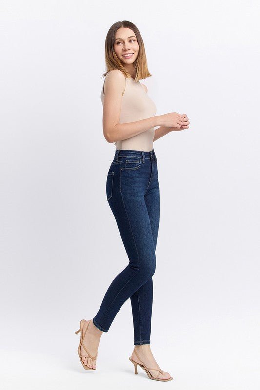 Dark Wash Vervet High Rise Ankle Skinny - The Nines