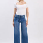 Vervet Comfort Stretch Slim Wide Leg Jean - The Nines