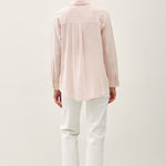 Light Coral Pinstripe Button Down Top - The Nines