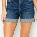 Risen High Rise Cuffed Shorts - The Nines