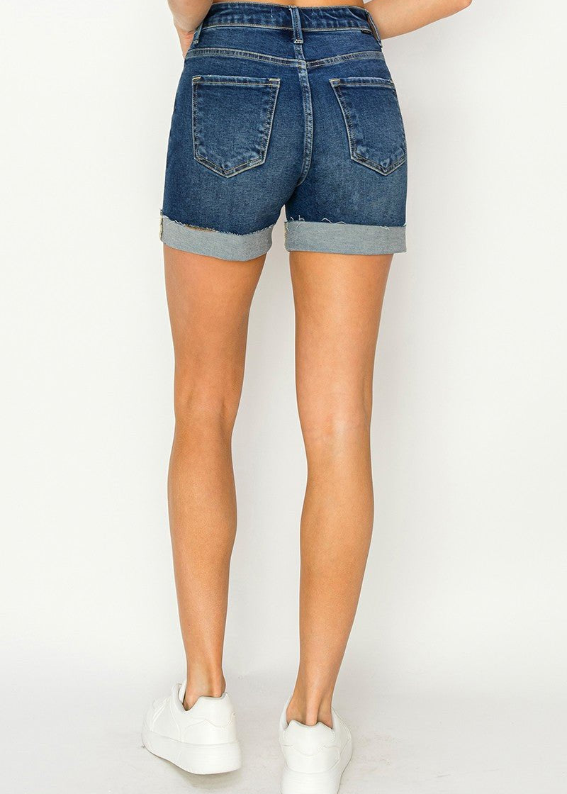 Risen High Rise Cuffed Shorts - The Nines