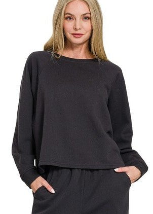 Fleece Raglan Sweatshirt - 2 Colors! - The Nines