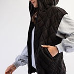 Rae Mode Quilted Hoodie Vest - 3 Colors! - The Nines