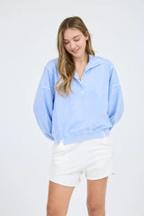 Washed Snap Button Long Sleeve Top - 3 Colors!
