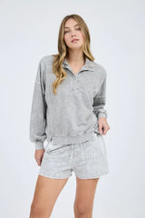 Washed Snap Button Long Sleeve Top - 3 Colors!