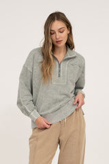 Light Olive Zip Up