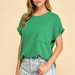 Good Vibes Ribbed Pocket Tees - 3 Colors! - The Nines