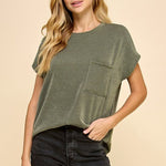 Ribbed Pocket Tops - 2 Colors! - The Nines