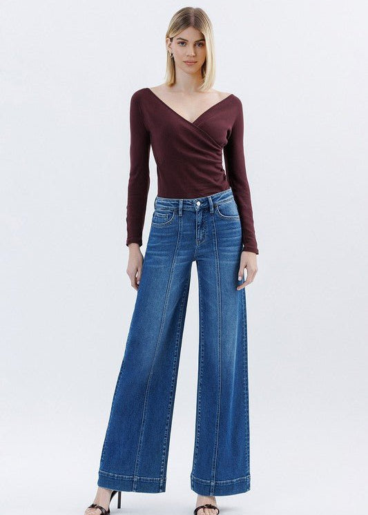 Flying Monkey High Rise Wide Leg Trouser - The Nines