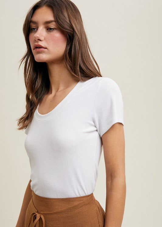 Basic Scoop Neck Top - The Nines