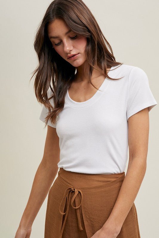 Basic Scoop Neck Top - The Nines
