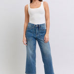 Judy Blue Utility Cropped Wide Leg Jean - The Nines