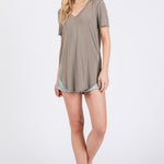 V - neck Short Sleeve Tailored Tees - 4 colors! - The Nines