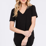 V - neck Short Sleeve Tailored Tees - 4 colors! - The Nines
