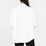 Comfy Cotton Sweatshirt Raw Hem Shacket - The Nines