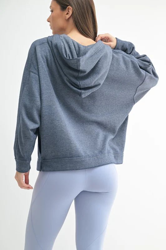 Burnout Fleece Snap Hoodie - 2 colors! - The Nines