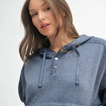 Burnout Fleece Snap Hoodie - 2 colors! - The Nines