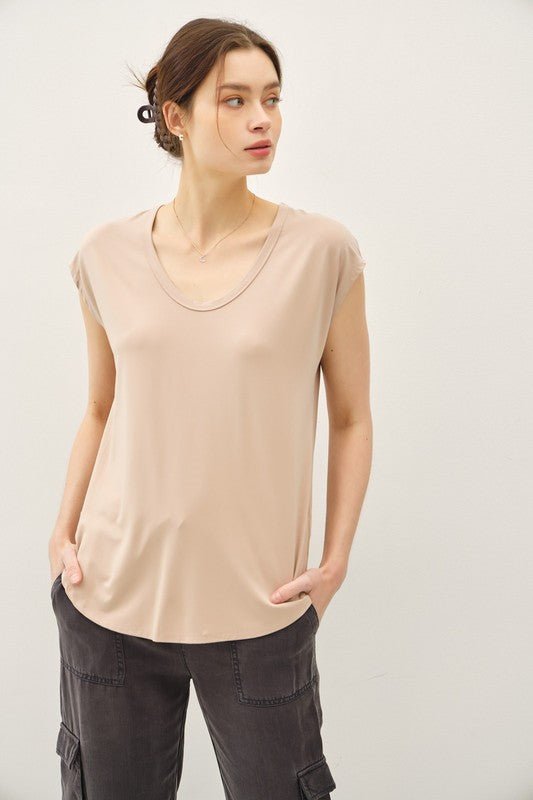Cap Sleeve Layering Tops - 2 Colors! - The Nines