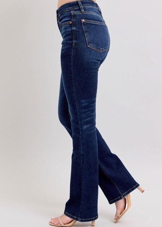 Judy Blue Midrise Dark Wash Boot Cut Jean - The Nines
