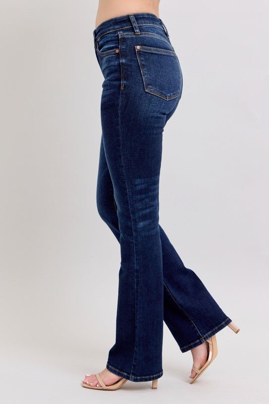 Judy Blue Midrise Dark Wash Boot Cut Jean - The Nines